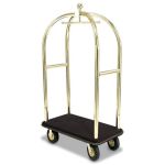 Forbes Birdcage® Luggage Cart, Brass, Specify Bumper & Carpet Color